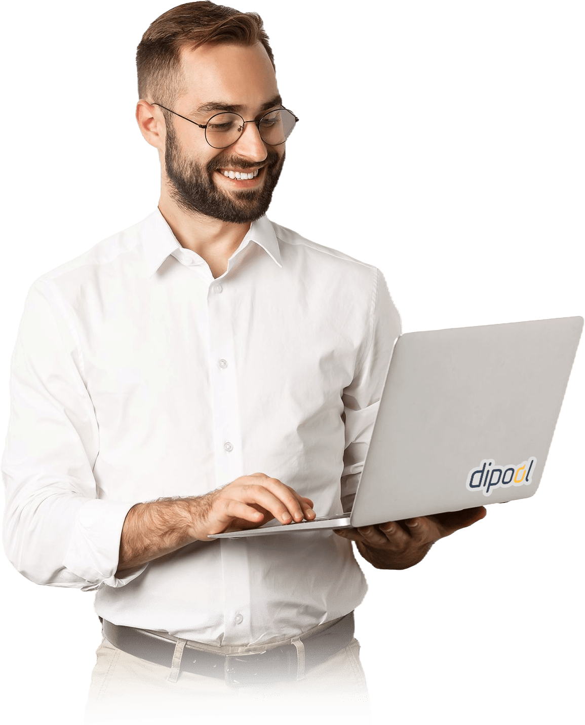 Webdesigner mit Laptop – bereit für dein neues Projekt