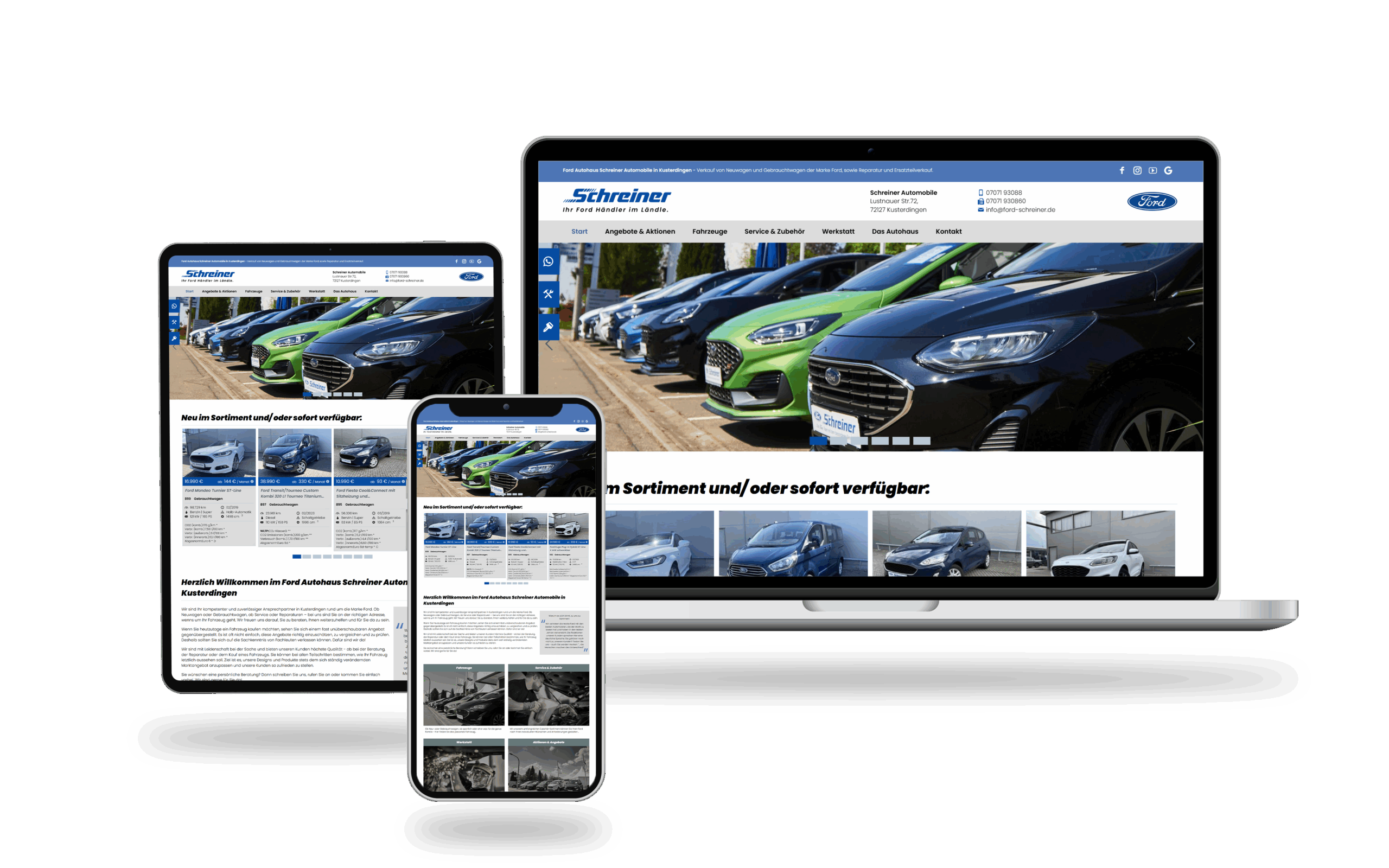 Schreiner Automobile - Webdesign aus Tübingen für die Region - dipool