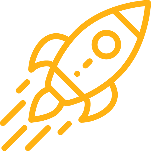 SEO-Icon – Startende Rakete als Symbol für mehr Sichtbarkeit und Reichweite